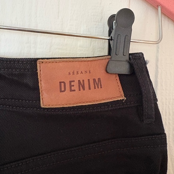Sezane Black Le Crop Jeans High-Waisted Denim - Picture 8 of 9